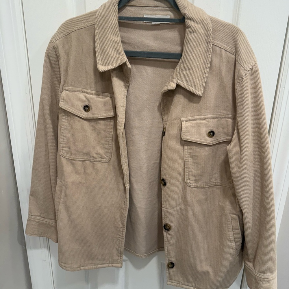 O'Neill Women's Tan Corduroy Shirt Jacket